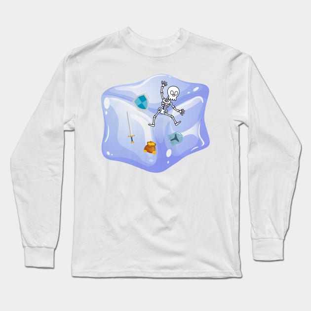 Gelatinous Cube - Blue Long Sleeve T-Shirt by NerdySparkleGoth